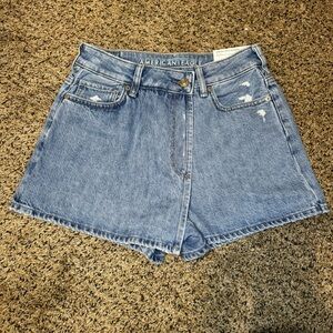 American Eagle Outfitters Women's Blue Denim mom skort